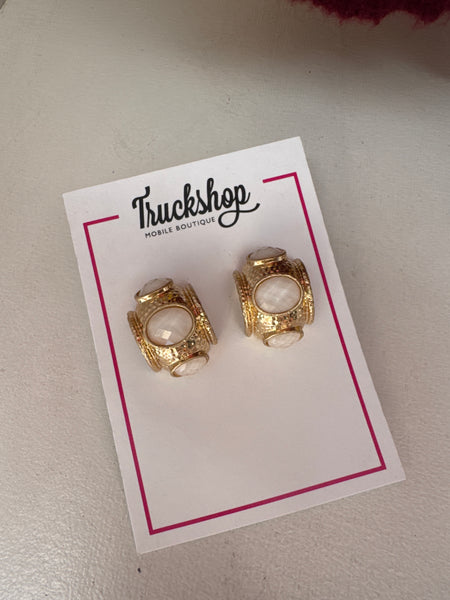 Custom Order: S Sweater ($68), Earrings ($28), Cream Bag ($68)