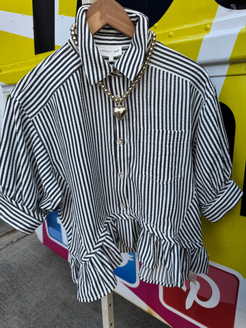 Black/White Stripe Blouse