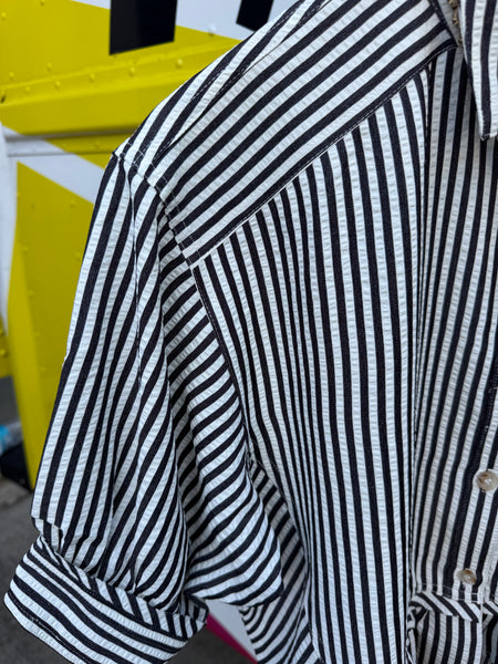 Black/White Stripe Blouse